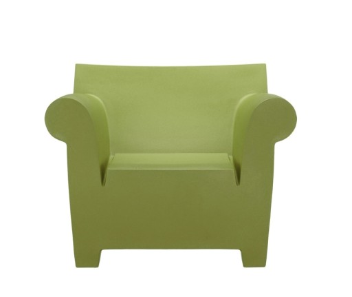 Fotoliu Kartell Bubble design Philippe Starck verde