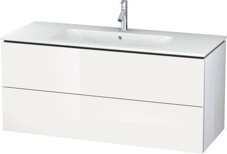 Dulap baza suspendat Duravit L-Cube 1220x481mm cu doua sertare alb lucios