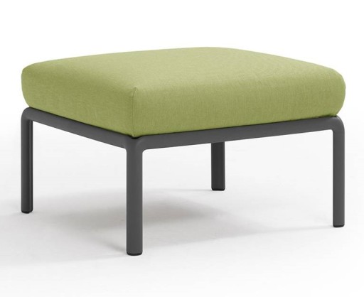 Pouf exterior Nardi Komodo 5 72x72cm cadru antracit perna verde avocado Sunbrella