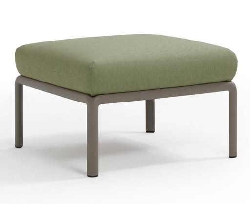 Pouf exterior Nardi Komodo 5 72x72cm cadru tortora perna verde giungla Sunbrella