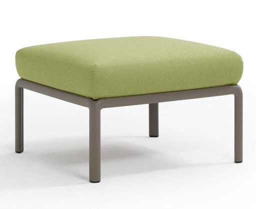 Pouf exterior Nardi Komodo 5 72x72cm cadru tortora perna verde avocado Sunbrella