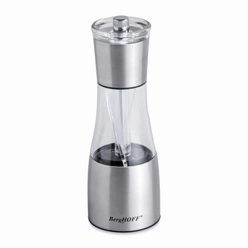 Rasnita Duo pentru sare si piper BergHOFF, Essentials, Ø6.5 x 19 cm, inox, argintiu