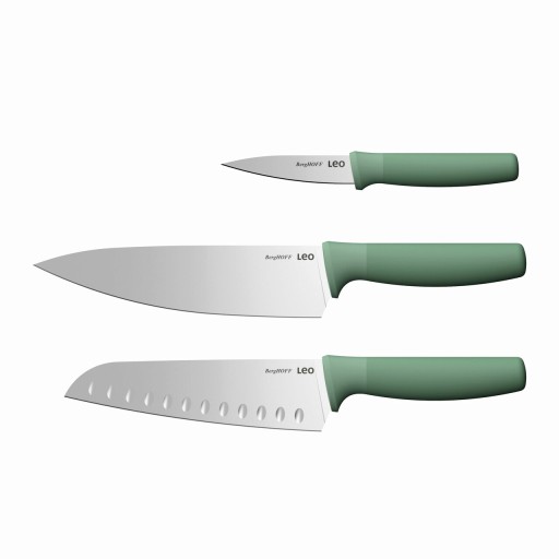 Set cutite 3 piese advanced BergHOFF, Leo Forest, inox, verde