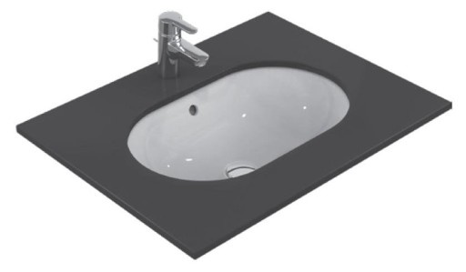 Lavoar Ideal Standard Connect Oval 62x41cm, montare sub blat, alb - E505001