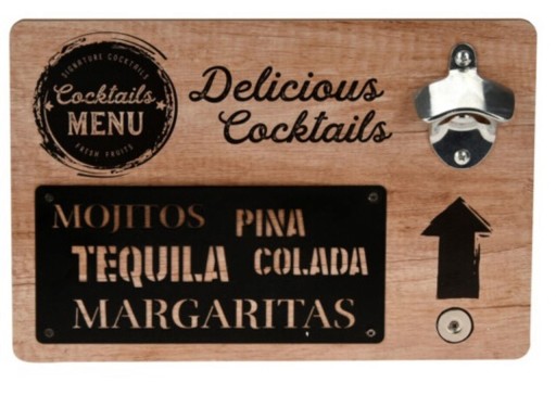 Desfacator Delicious Cocktails, 30x20x4 cm, MDF