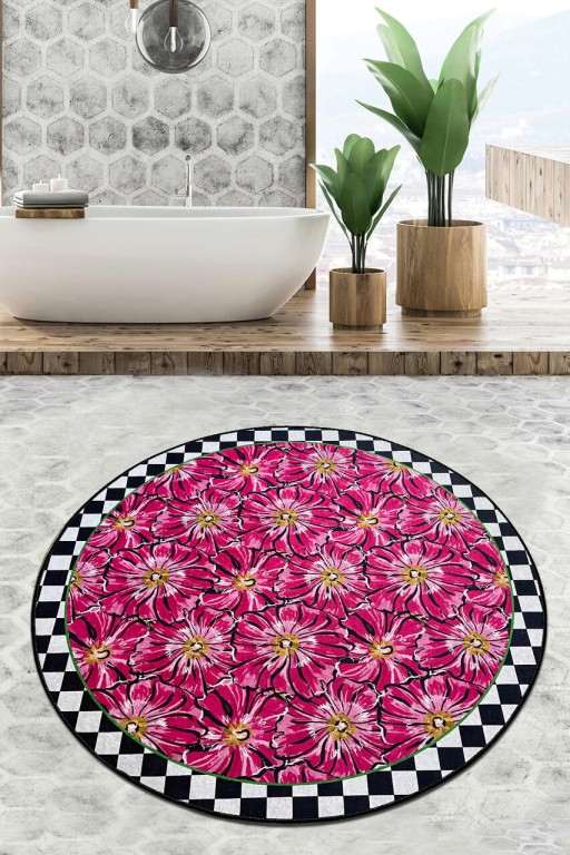 Covoras de baie, Chilai Home, Habena Djt (160 cm), Poliester, Multicolor