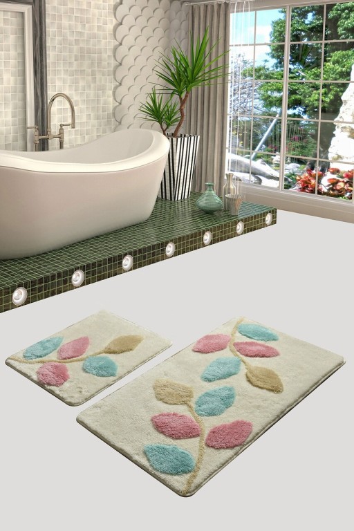 Set covorase de baie 2 piese, Chilai Home, Innovia, Acril, Multicolor