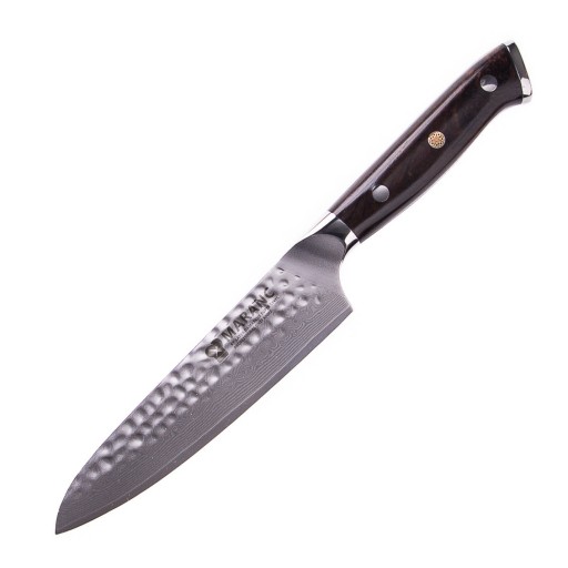 Cutit filetat profesional Maranc, otel de damasc, 13.3 cm, M16