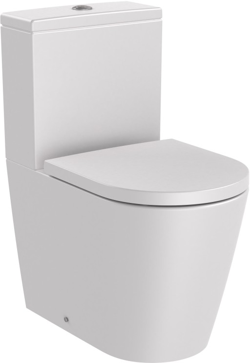 Vas wc Roca Inspira Round Rimless Compact back-to-wall 375x600mm perla