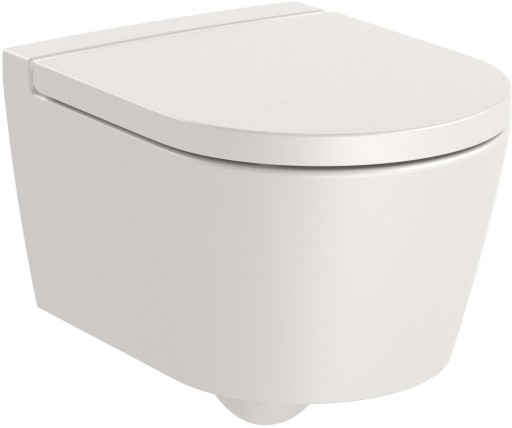 Vas wc suspendat Roca Inspira Round Compact Rimless 370x480cm bej