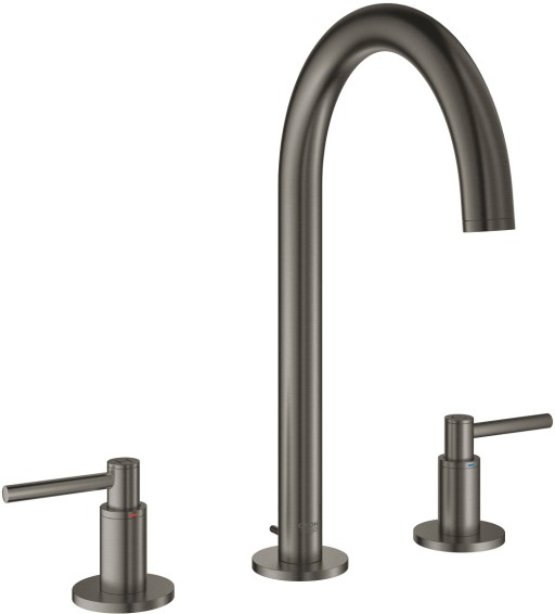 Baterie lavoar Grohe Atrio M din 3 elemente ventil pop-up brushed hard graphite