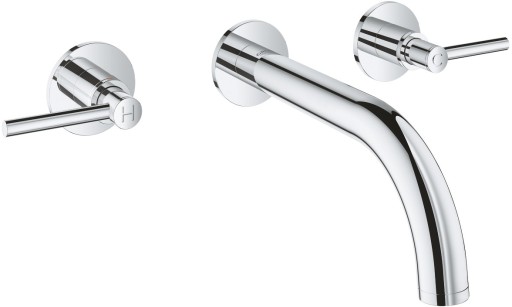 Baterie lavoar Grohe Atrio S din 3 elemente 180mm de perete necesita corp ingropat crom