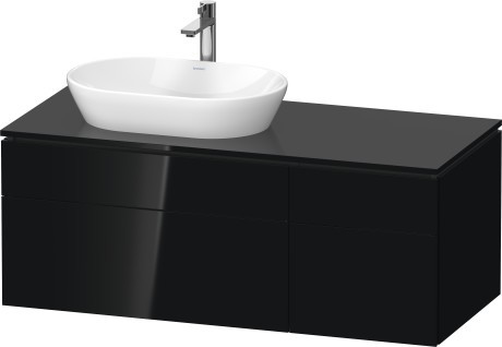 Dulap baza suspendat Duravit L-Cube 122x55cm negru lucios