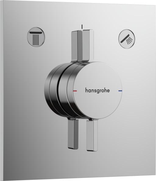 Baterie cada - dus Hansgrohe DuoTurn E cu doua functii montaj incastrat necesita corp ingropat crom