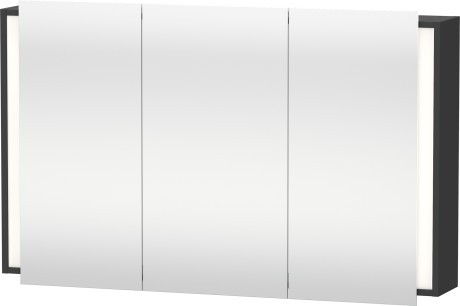 Dulap cu oglinda si iluminare Duravit Ketho 120x75cm grafit mat