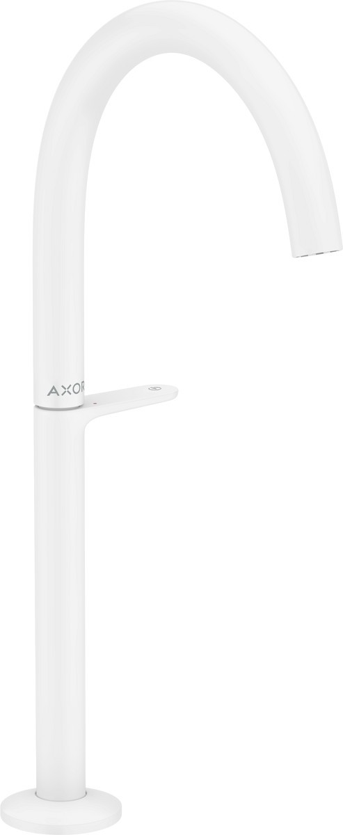 Baterie lavoar Hansgrohe Axor ONE Select 260 pentru lavoar tip bol ventil push-open alb mat