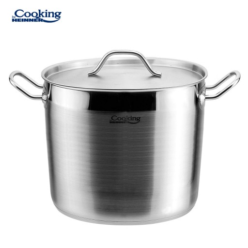 Oala cu capac, Cooking by Heinner, Maestro, 20 x 16 cm, 5 L, inox, gri