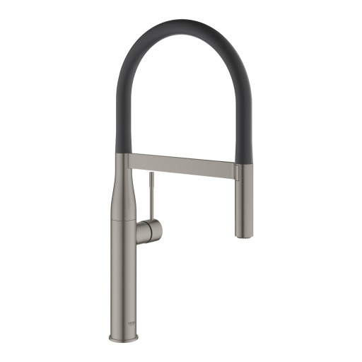 Baterie bucatarie Grohe Essence cu pipa flexibila ProfiSpray brushed hard graphite