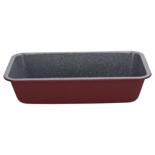 Tava de copt cozonac Sweet Cherry Red, Tognana, 13.5 x 28.5 x 7 cm, otel carbon, burgund/gri