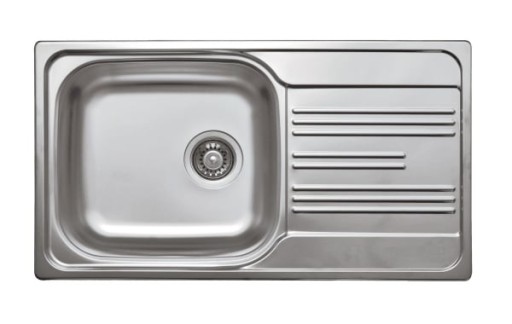 Chiuveta bucatarie inox cu picurator crom leinen, 78x44 cm, Deante Xylo