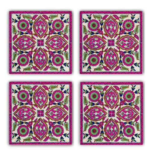 Set suporturi de pahare, Taylor, 366TYR1190, Piatra, 10 x 10 x 1 cm, 4 piese, Multicolor