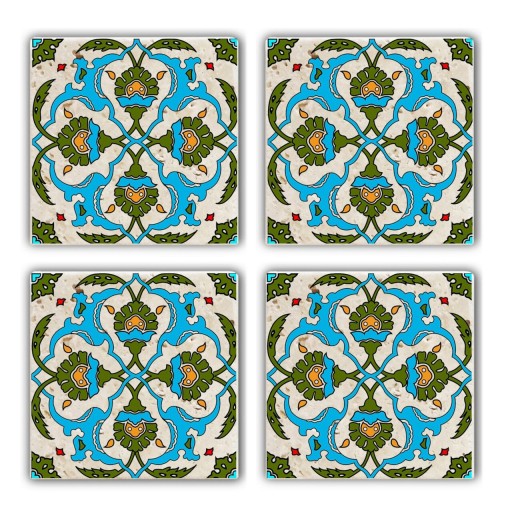 Set suporturi de pahare, Taylor, 366TYR1110, Piatra, 10 x 10 x 1 cm, 4 piese, Multicolor