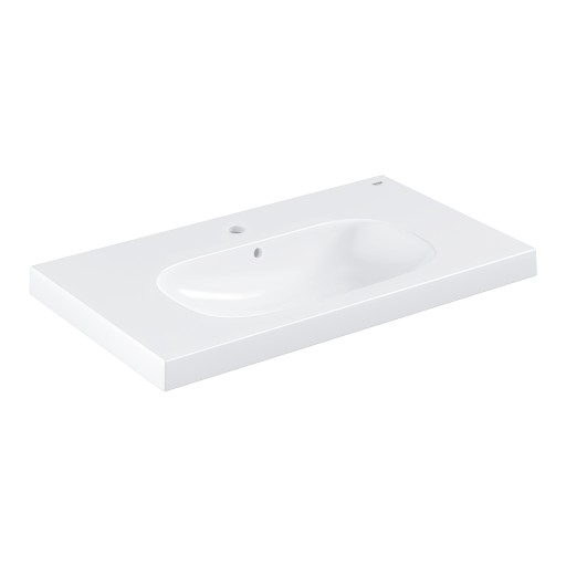 Lavoar Grohe Euro Ceramic 80cm montare pe mobilier PureGuard alb