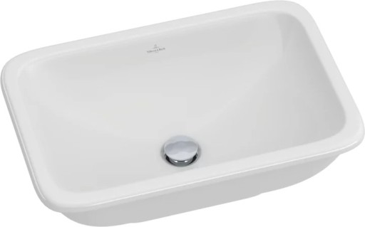 Lavoar Villeroy & Boch Loop&Friends CeramicPlus 60x40.5 cu preaplin montare in blat alb Alpin