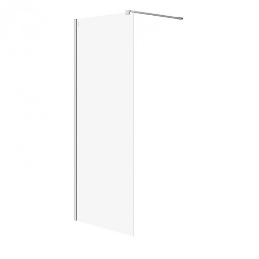 Paravan de dus tip Walk-in Cersanit Mille crom 80x200 cm, grosime 8 mm