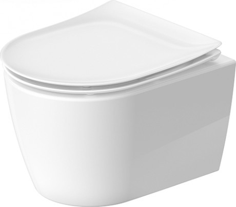 Vas wc suspendat Duravit Soleil by Starck Compact Rimless 37x48cm HygieneGlaze alb