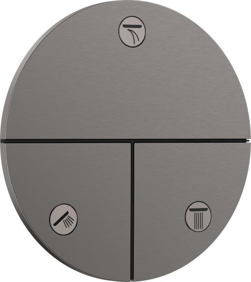 Divertor Hansgrohe ShowerSelect Comfort S cu 3 functii cu montaj incastrat necesita corp ingropat negru periat