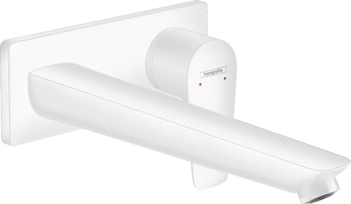 Baterie lavoar Hansgrohe Talis E cu pipa 225 mm montaj incastrat necesita corp ingropat alb mat