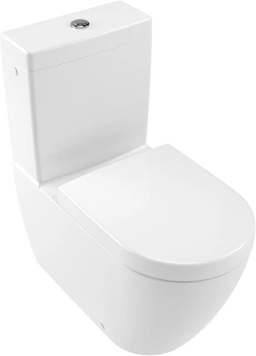 Vas WC Villeroy & Boch Subway 2.0 CeramicPlus DirectFlush back-to-wall 71x37cm Alb Aplin