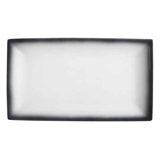 Farfurie din ceramică Maxwell & Williams Caviar, 34,5 x 19,5 cm, alb - negru