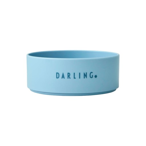 Bol pentru copii Design Letters Mini Darling, ø 11 cm, albastru deschis