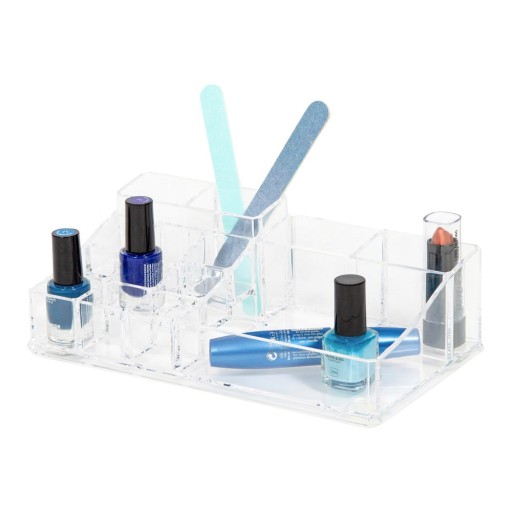 Organizator de depozitare pentru cosmetice Compactor Marujo, transparent