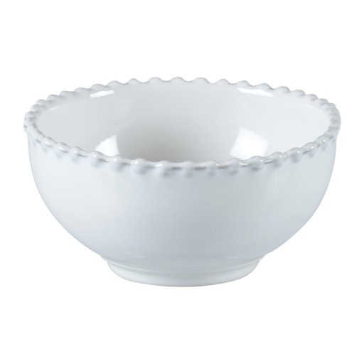 Bol din gresie ceramică Costa Nova Pearl, ⌀ 13 cm, alb