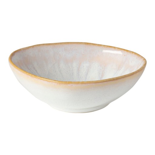 Bol din gresie ceramică Costa Nova Brisa, ⌀ 10 cm, margine bej, alb