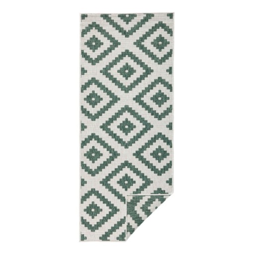 Covor reversibil adecvat pentru interior și exterior verde-crem 80 x 345 cm Malta - NORTHRUGS