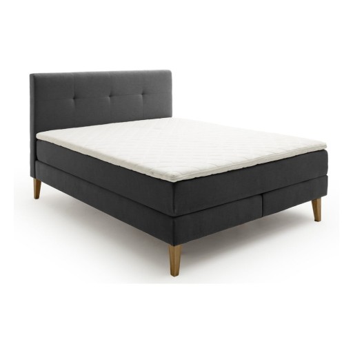 Pat boxspring gri antracit 180x200 cm Stockholm – Meise Möbel