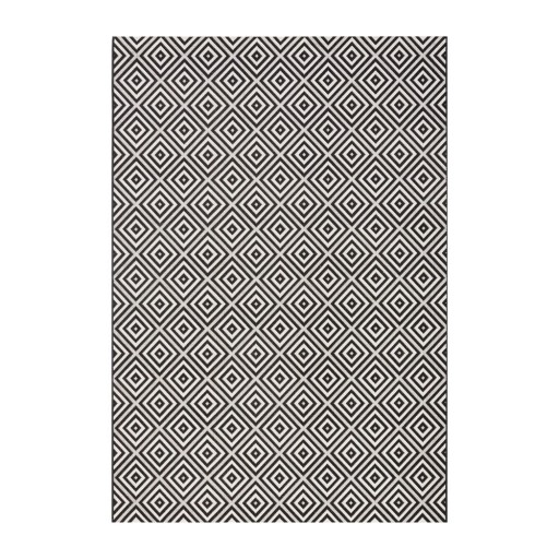 Covor de exterior NORTHRUGS Karo, 160 x 230 cm, negru-alb