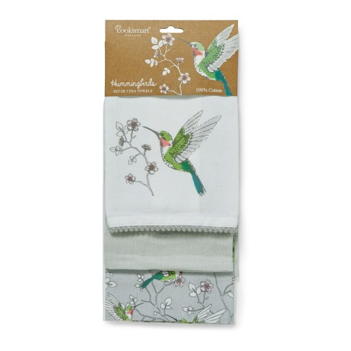 Prosoape de bucătărie din bumbac 3 buc. 45x65 cm Hummingbirds – Cooksmart ®