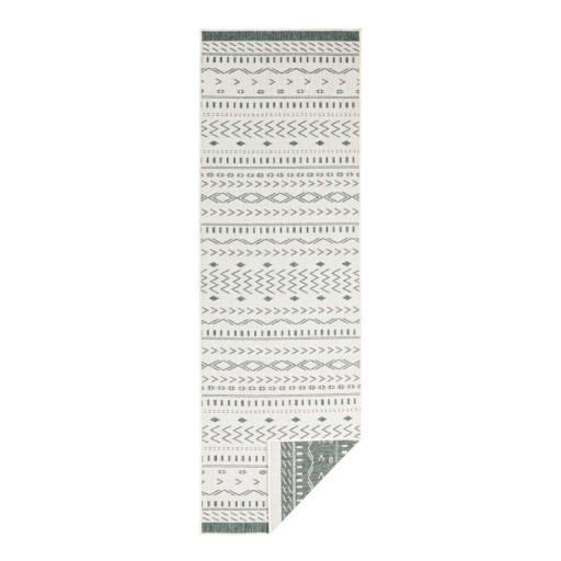 Covor adecvat pentru exterior NORTHRUGS Kuba, 80 x 250 cm, verde-crem