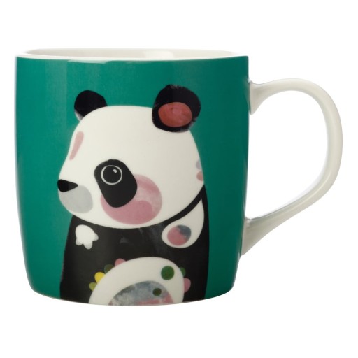 Cană din porțelan Maxwell & Williams Pete Cromer Panda Panda, 375 ml, turcoaz