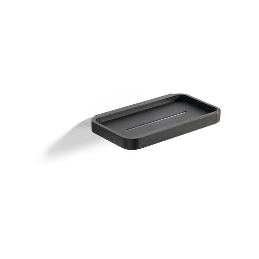 Raft de perete pentru baie Zone Rim, 22 x 11,4 cm, negru