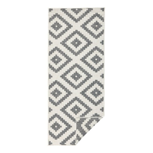 Covor reversibil adecvat pentru interior și exterior gri 80 x 345 cm Malta - NORTHRUGS