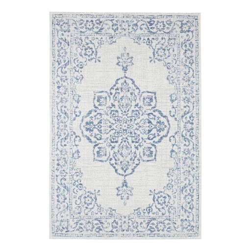 Covor de exterior NORTHRUGS Tilos, 160 x 230 cm, albastru - crem