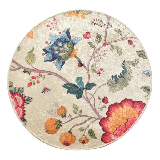 Covoraș de baie Foutastic Circle Vintage Flower, ø 140 cm