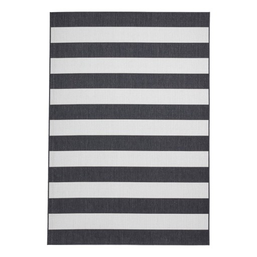 Covor alb/negru pentru exterior 170x120 cm Santa Monica - Think Rugs