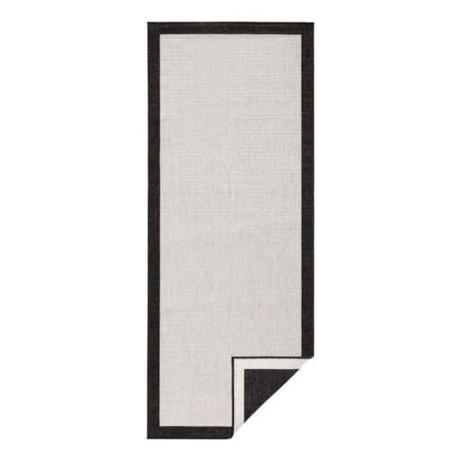 Covor adecvat pentru exterior NORTHRUGS Panama, 80 x 350 cm, negru - crem